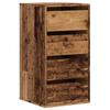 VidaXL Commode d'angle vieux bois 40x41x76 cm bois d'ingénierie, commode à tiroirs, classeur, armoire à tiroirs, armoire de 852868