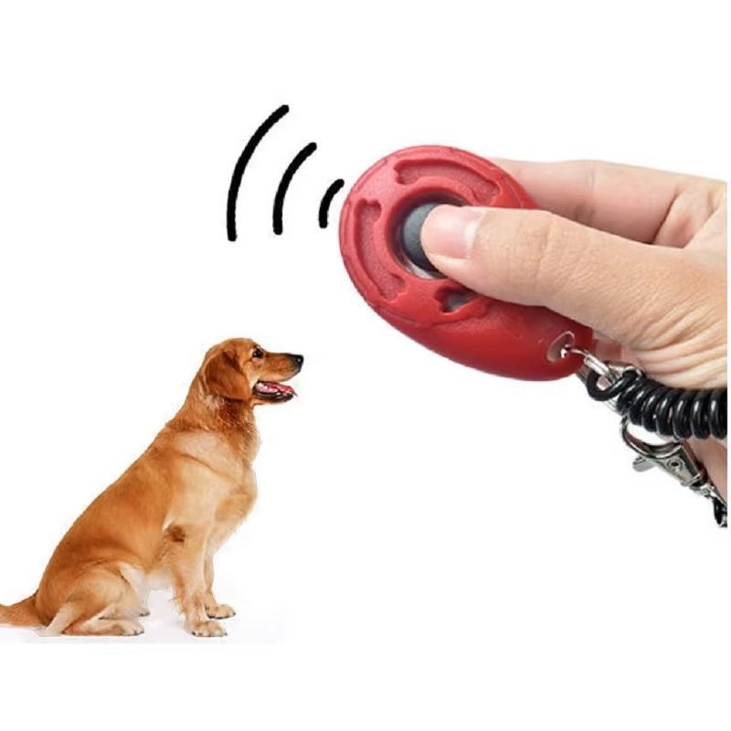 Dog Training Clicker Aid Adjustable WristStrap Sound Plastic Pet Cat Click Trainer Key Chain Dog Repeller Dog Supplies