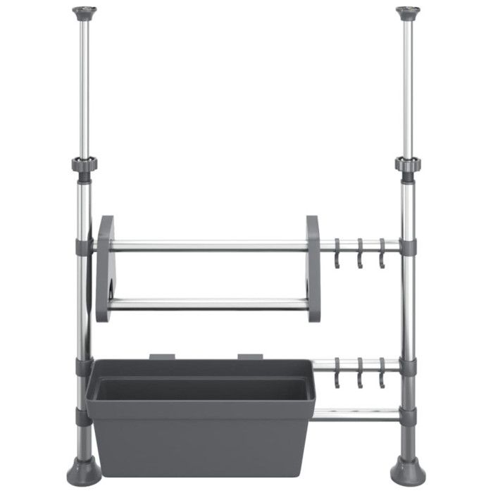 Organisateur de comptoir - VIDAXL - Réglable - Aluminium - Argenté - Design contemporain