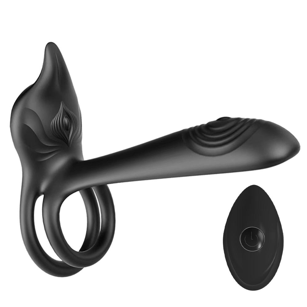 Vibrating Cock Ring Dual Penis Ring With Tongue Clitoral Stimulator For Couple Stronger Erection Enhancing Vibrators Sex Toys