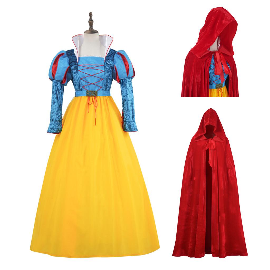 Costume de Blanche-Neige Réel de Film Pour Filles Halloween Cosplay Jeu de Rôle Fantaisie