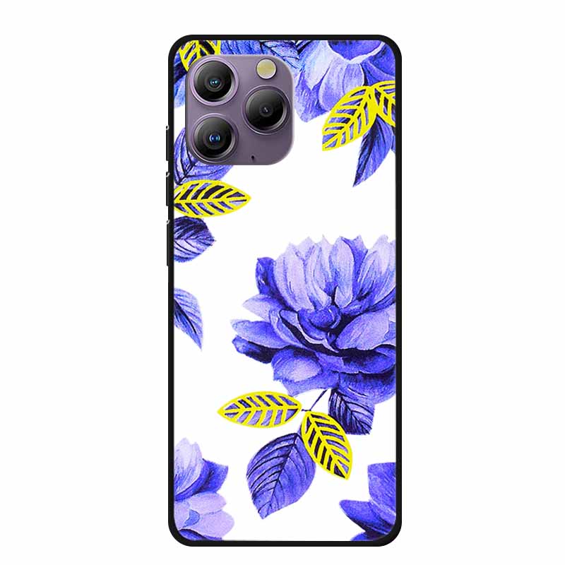 Copertura Morbida Spazio per Custodia Blackview A96 Fiore TPU Gatto Custodie in Silicone per BlackviewA96 Cover Shell Amorevole Antiurto