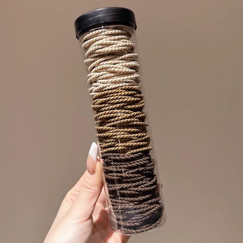 Kleiner Bär Hochelastisches Kaffee-Haargummi für Frauen und Mädchen - Langlebig, Schlicht und Elegant