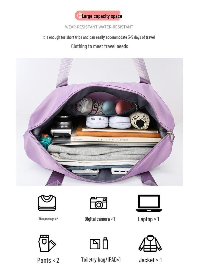 Wheeled Waterproof Travel Bag: Wet/Dry Separation, Large Capacity, Hand-Carry Luggage, Maternity, Business Trip