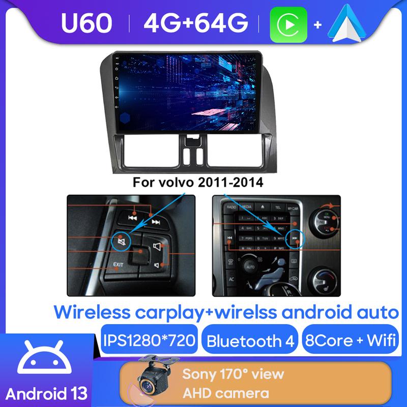 

Android автомобильный стерео радиоприемник для Volvo XC60 2011 - 2018 мультимедийный видеоплеер GPS навигация беспроводной Carplay Dash LHD RHD WIFI