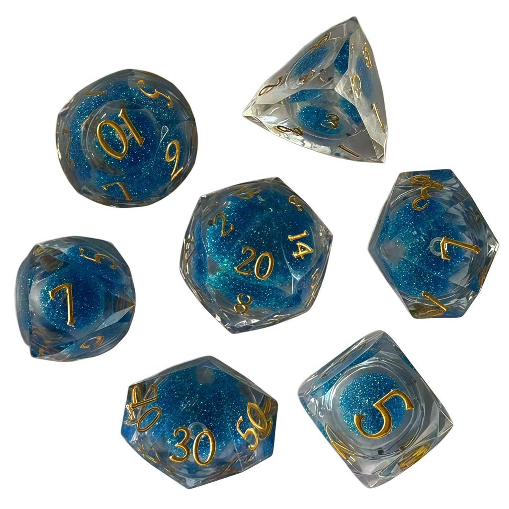 Resin Polyhedral Dice Set for DND, Dungeons & Dragons, COC, and Tabletop RPGs