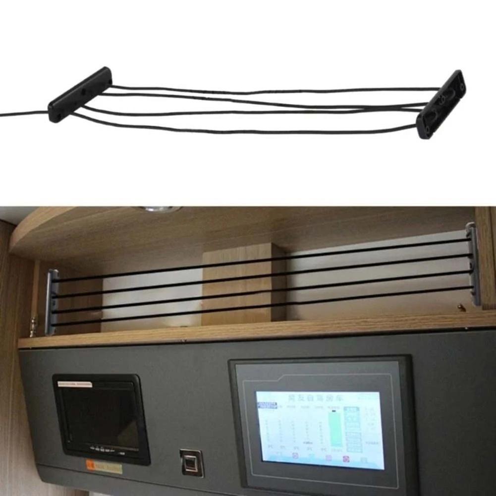 1 Set Car RV Cabinet Cargo Net Organizer Cargo Luggage Elastic Mesh Racks Fence Rear Cabinet Cargo Anti Fall Baffle Storage