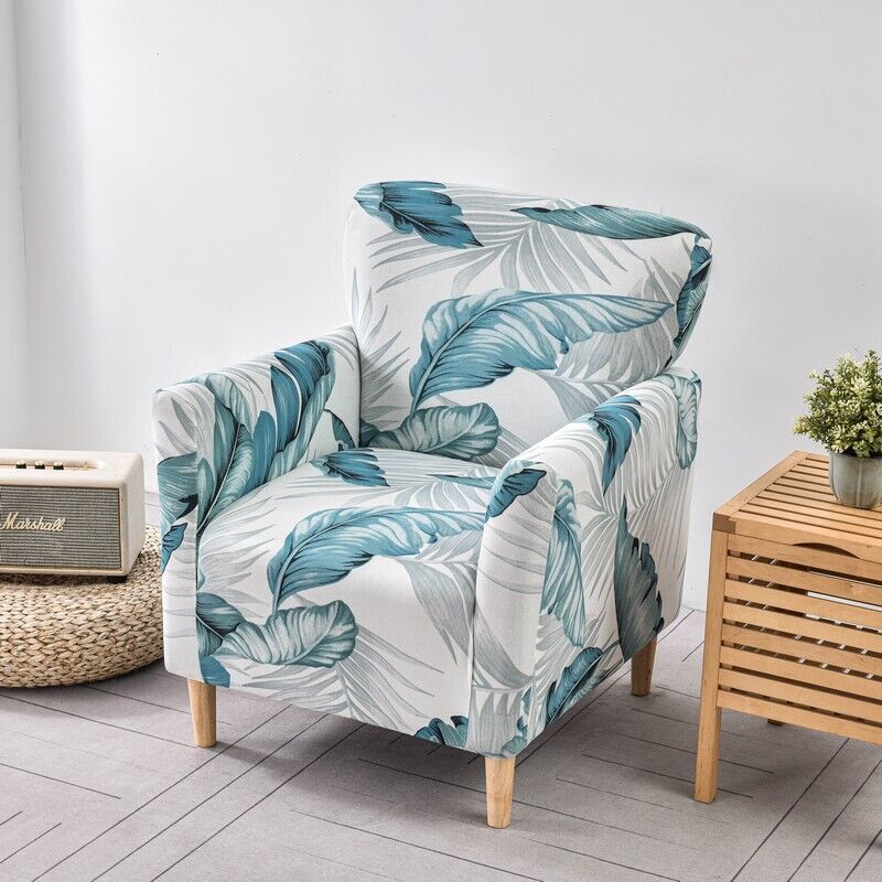 Floral Stretch Chair Cover Sofa Single Armchair Slipcover Highbackrest Protect Living Room Furniture Protector Home Decoration