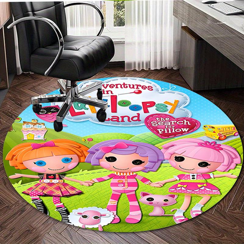 1pc Lalaloopsy4 Design Printed Area Round Carpet for Bedroom Living Room Home Decor Rugs Mat Non Slip Mat Rug for Bedside