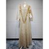 Middle East Evening dress Arab Dubai Dress Robe Mesh Embroidery Sequins Women clothes Tassel Dress Dress