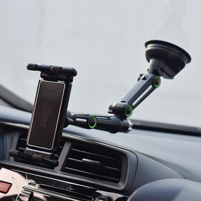 360 Degree Rotating Tablet Stand Holder  Long Arm Suction Cup for Car, Trucks with Strong Suction Grip