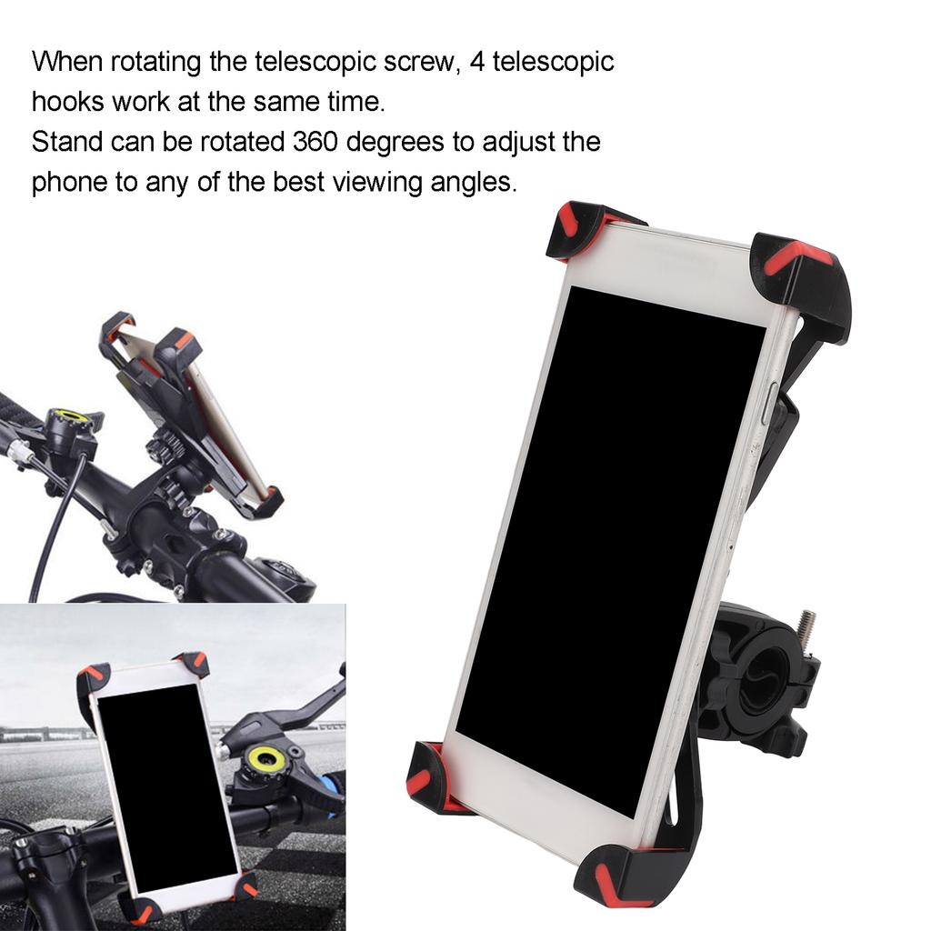 3.5‑7 Inch Bike Phone Holder 360 Degrees Rotating   Bike Mobile Phone Support Stand