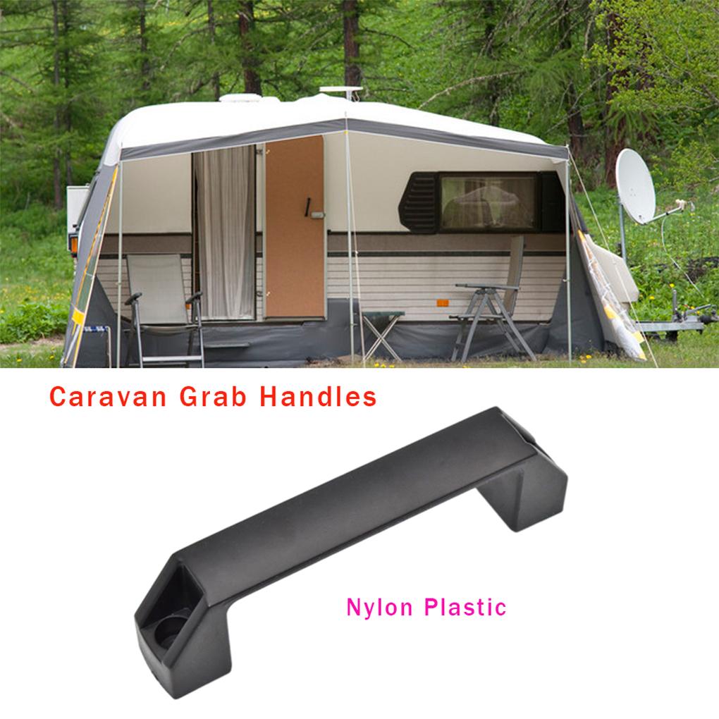 4PCS Black Nylon Plastic Door Grab Handles Heavy Duty Durable Replacement for Motorhome Caravan Boats RV Accessories