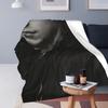 Evan Peters Pattern Blanket Flannel Sofa Throw Blanket Portable Throw Blankets for Couch Bedding Outdoor Throws Bedspread Quilt