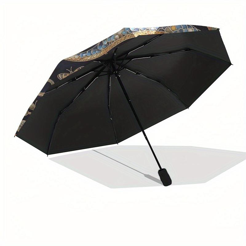 1pc Snake and Floral Illustration Umbrella with Plastic Handle,Suitable for All Seasons Home Travel Outdoor UmbrellaM1306