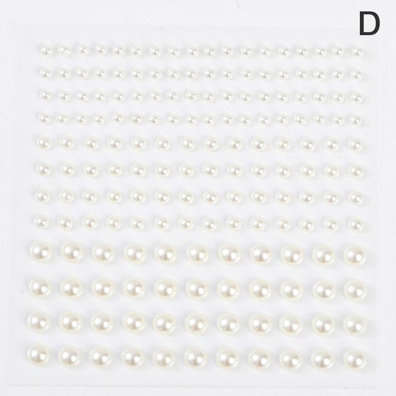 

1 лист пластиковых полукруглых жемчужных декоративных наклеек для Diy лица, красоты, макияжа, дизайна ногтей, аксессуары для волос для мобильного телефона D