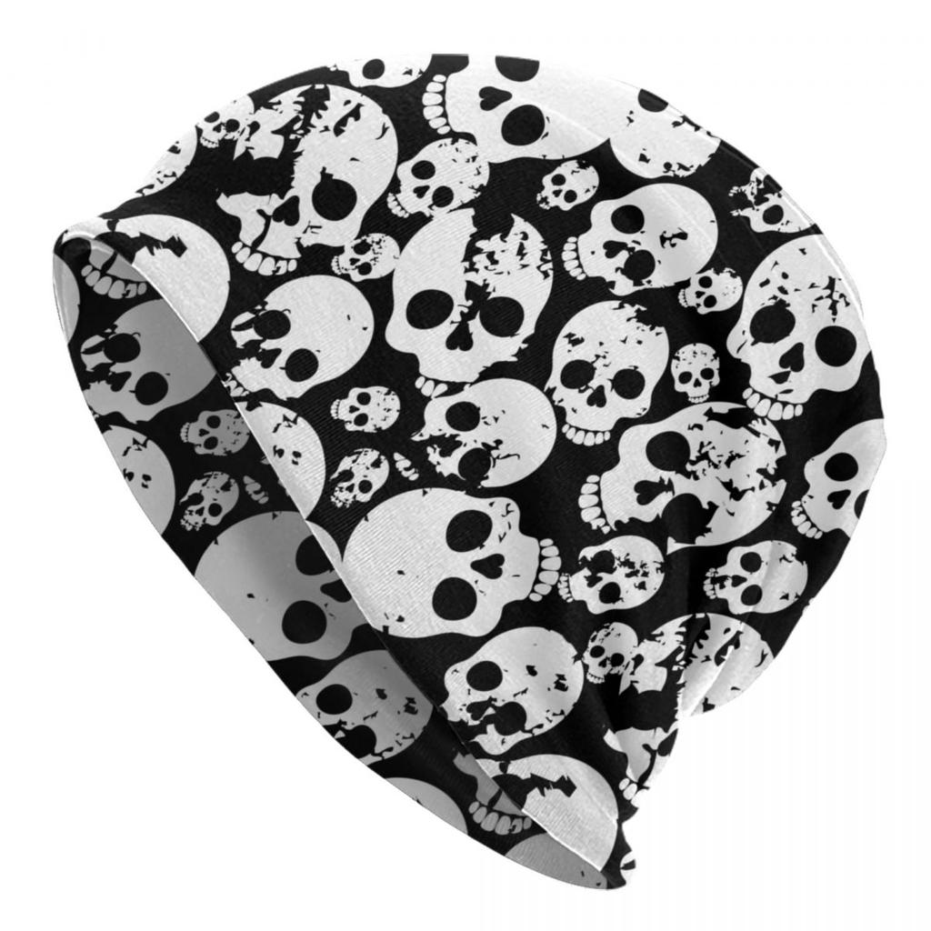 Horror Gothic Skeleton Death Skull Skullies Beanies Caps For Unisex Women Unisex Street Winter Warm Knitted Hat Adult Bonnet Hats