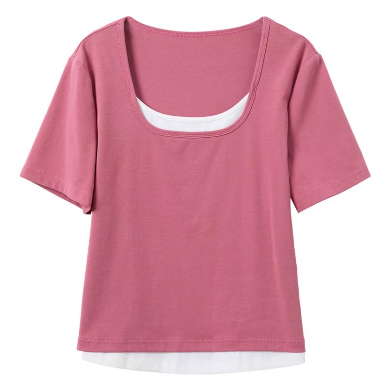 

Plus Size Women s Square Collar Short Sleeve T-Shirt XXXL