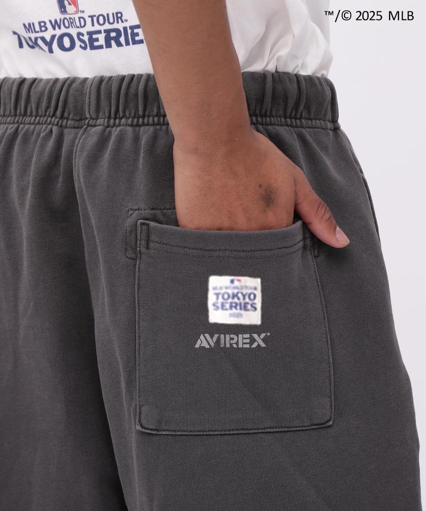 AVIREX MLB TOKYO SERIES SWEAT SHORTS Men's M 410 Charcoal 783-5113012