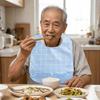 Plaid Pattern Elderly Bib Waterproof Eating Smock Easy Clean Mealtime Bib  Elderly Care