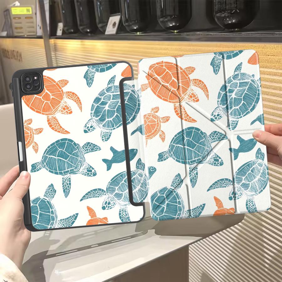 

Marine Turtles Tablet Case For iPad Pro 11th 10th 9th 8th 7th 12.9inch Pro 2025 Air 4 5 M3 M2 1 2 M4 11inch Mini 6 7 Holder iPad Mini 7 8.3