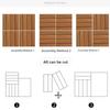 Interlock Wooden WPC Floor Hardwood Terrace Brick New Patio Deck Tiles  Landscaping