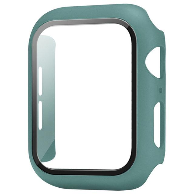 Gehärtetes Glas+Hülle für Apple Watch 46mm 44mm 45mm 41mm 40mm 42mm Displayschutz für iwatch Serie 10 9 8 7 6 SE 5 Zubehör