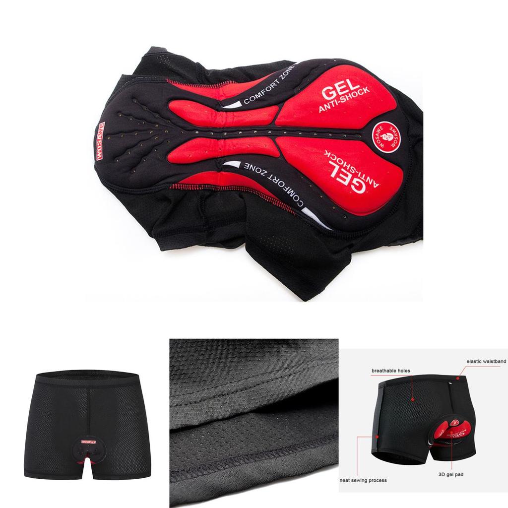 Ropa interior de ciclismo para hombre con acolchado 3D de gel de primera calidad y tejido de malla de alta elasticidad