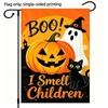 Ghost Welcome Garden Flag Witch Cat Background Cloth Garden Art Halloween Flag  Outdoor