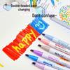 Color-Changing Double-Ended Fluorescent Markers - 12 Colors, Eye-Friendly Watercolor Pens for Students