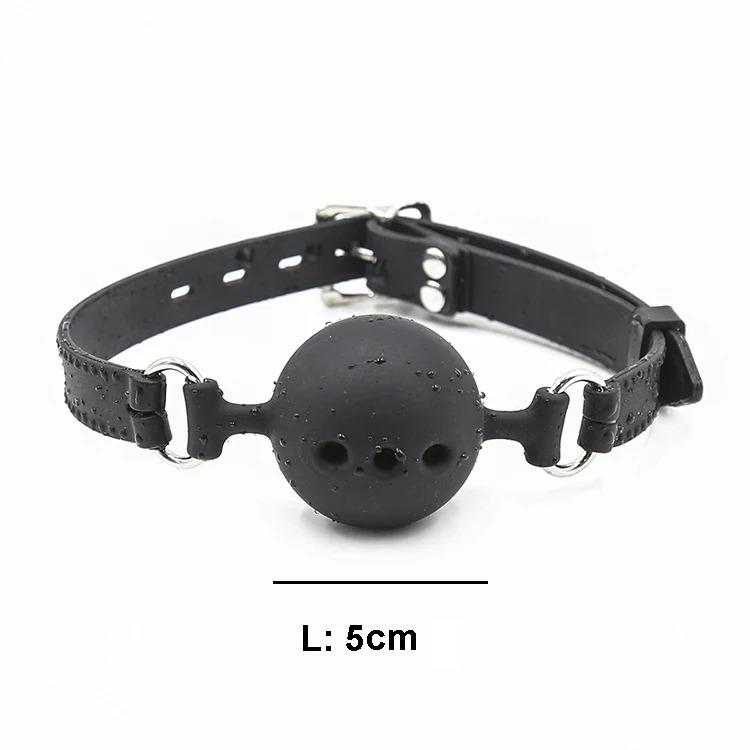 3 Sizes Soft Safety Silicone Open Mouth Gag Ball  Bondage Slave Ball Gag Erotic Sex Toys For Woman Couples Adult Sex Games