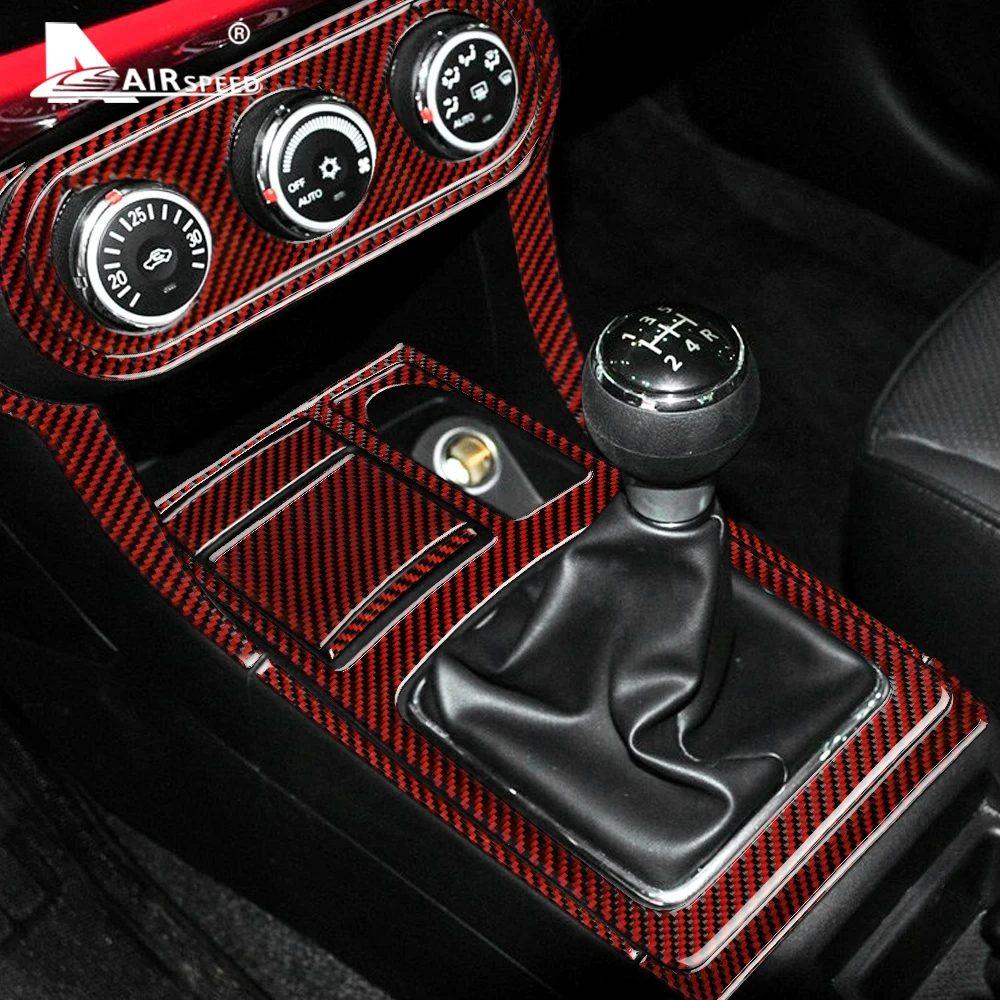 Real Soft Carbon Fiber Sticker for Mitsubishi Lancer 2008 2009 2010 2011 2012 2013 2014 2015 Central Control Gear Shift Panel