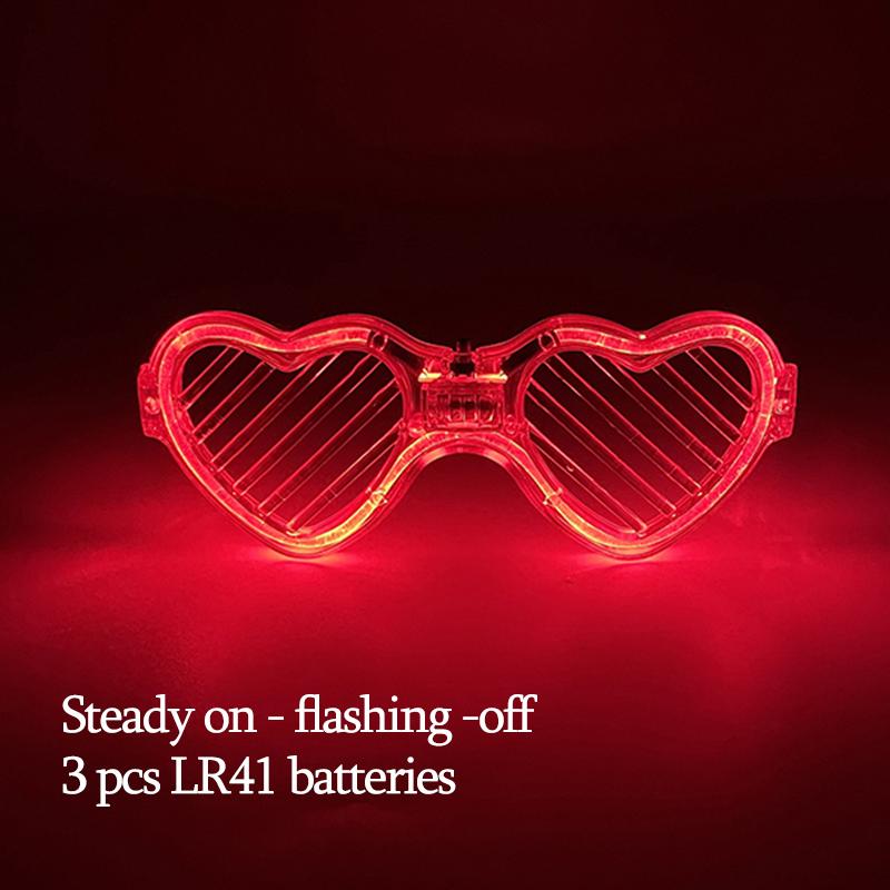 New Acrylic Luminous Glowing Cyberpunk Glasses LED Light Up Halloween Party Glasses Bar Club Props Neon Glasses Supplies