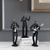 Black Abstract Musician Resin Figurine Decor Home Studio Living Room Modern Art Sculpture