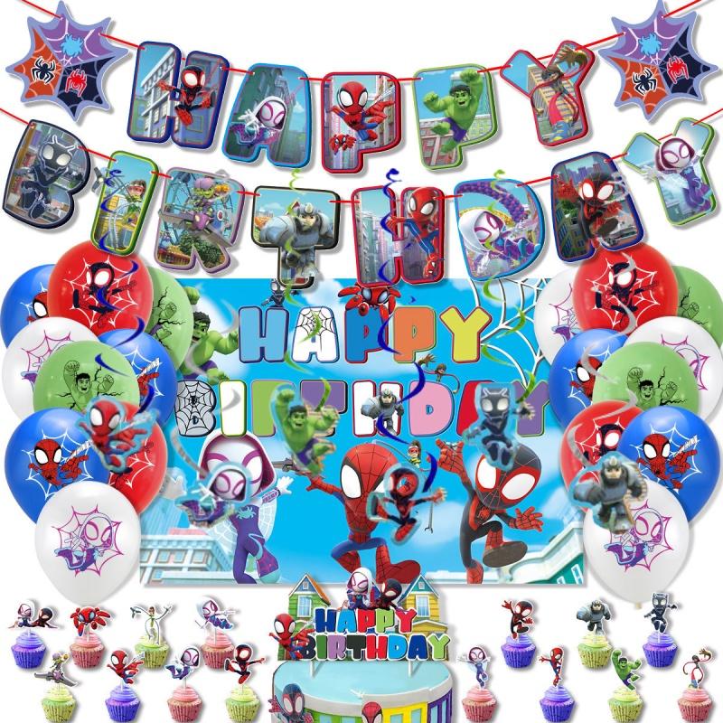 Sada dekorací na párty Spider-Man Úžasní přátelé Potřeby k narozeninám