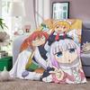 Miss Kobayashi's Dragon Maid Throw Lightweight 240g Flannel Blanket Soft Skin-friendly for Summer Cooling