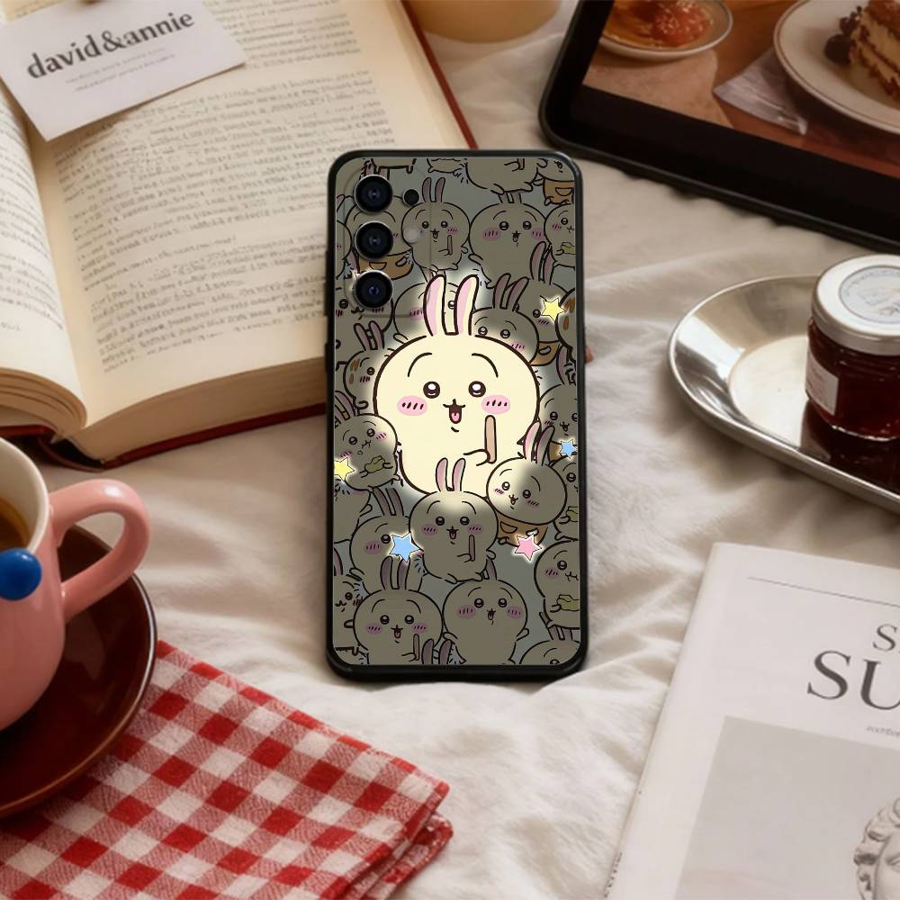 Cute C-C-Chiikawas   Phone Case For Samsung S 25,24,23,22,30,21,10,9,Ultra,Plus,Lite,FE,4,5 G Soft Black Case