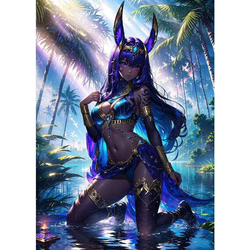 Anime Sexy Girl Cleopatra Posters and Print Canvas Printing Kawaii Cartoon Manga Wall Art Picture for Living Room Home Decor