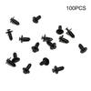 100 X New Black Plastic Rivets Fasteners 8mm Dia Hole For Car Auto Bumper Fender
