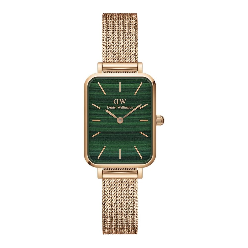 Daniel Wellington DW Quadro Women s Watch 20x26mm Pressed Melrose RG Green Square Design