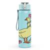 1PC Single Goose Duck Cartoon Print 750ml Color Plastic Sports Water Bottle Leakproof Flip Straw Lid Suitable for Sports Office Home Use