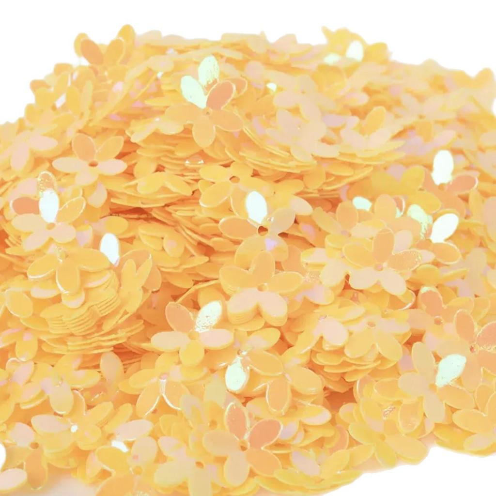 10MM Iridescent Five-Petal Flower Sequins for Nail Art, Glitter, Dance Costumes, and Crystal Slime Filler.
