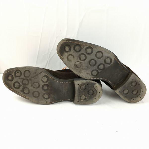 England Shipton & Heneage Size 7.5 26.0 Dainite Sole High-Quality Suede Leather Chukka Boots Dark Brown(USED)