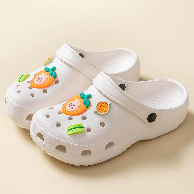 EVA Krankenschwester Strand Lochschuhe Damen Sommer Großkopf Bär Cartoon Neu Dicksohlig Oberbekleidung Vielseitig Taschenkopf Coole Hausschuhe