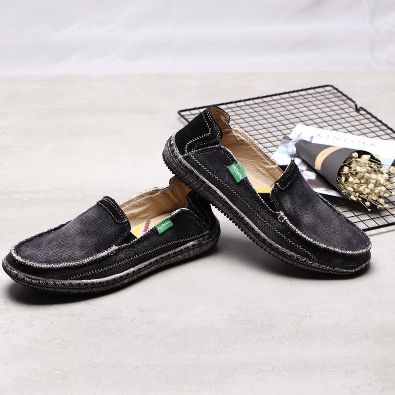 New Cloth Shoes Casual Rubber Sole Outdoor Canvas Shoes Black Beanie Shoes