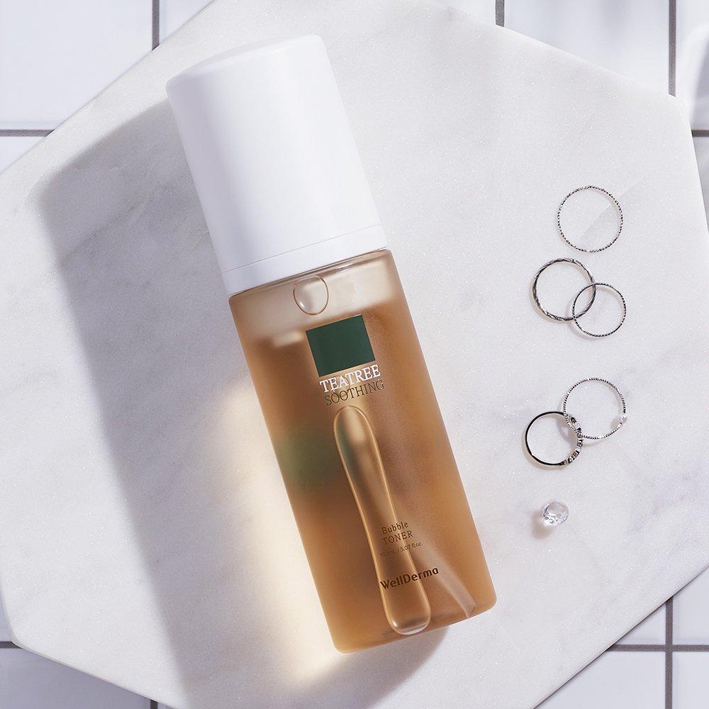 WellDerma Chaiseul Tea Tree Soothing Bubble Toner (main Product 150ml + Refill 100ml)