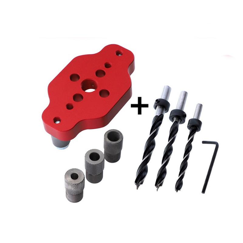Doweling Jig 6/8/10mm Self centering Drill Guide 67mm Wood Panel Puncher Positioning Vertical Pocket Hole Jig for Woodworking