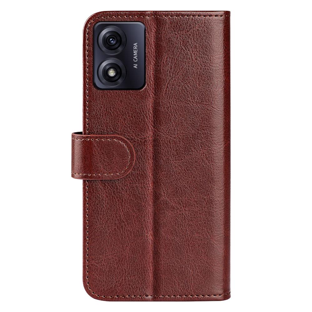 For Motorola Moto E13 4G Cell Phone Cover Crazy Horse Texture Leather Wallet Flip Stand Phone Case