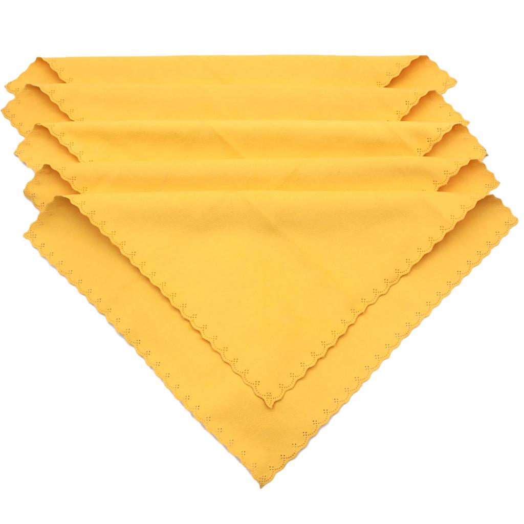 5pcs Microfiber Cleaning Polishing Polish Cloth for Musical Instrument Guitar Violin Piano Clarinet Trumpet Sax