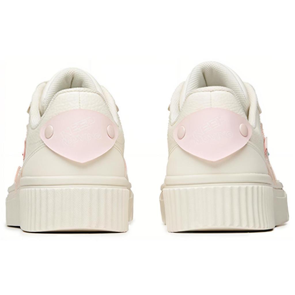 Anta Life Collection Slip Resistant Abrasion Resistant Low top Skateboard Shoes Women's White Pink 922028020R-1